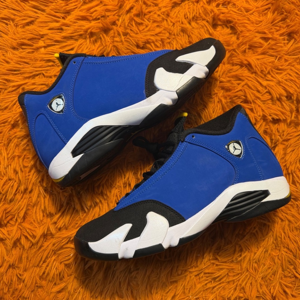 Air Jordan 14 Retro Varsity Royal Black White Blue 487471-407 Mens 9.5